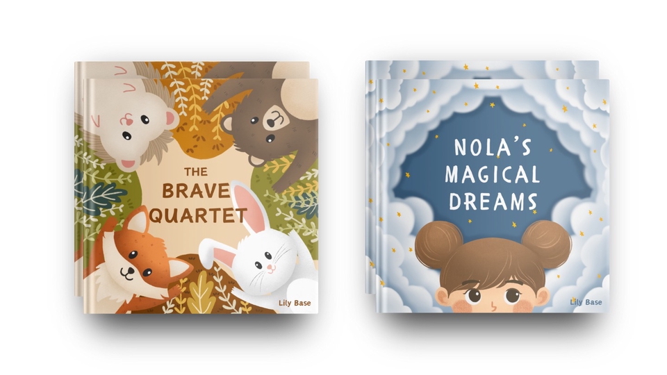 Ilustrasi buku anak tentang hewan dan mimpi dengan warna cerah, cocok untuk jasa ilustrasi digital.