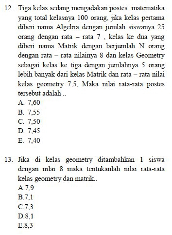 Jasa Lainnya - Jasa Pembuatan Soal dan Pembahasan Ujian Matematika SD / SMP / SMA / UTBK - 2