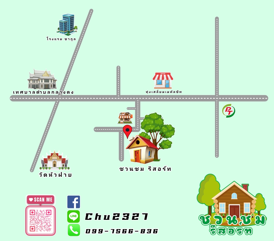 ออกแบบแผนที่ร้านค้าภาษาไทยสวยงาม