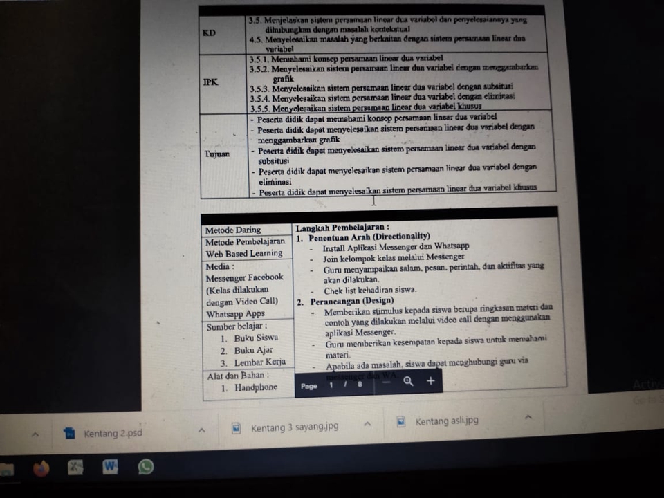 Jasa Lainnya - Pembuatan RPP Matematika - 2