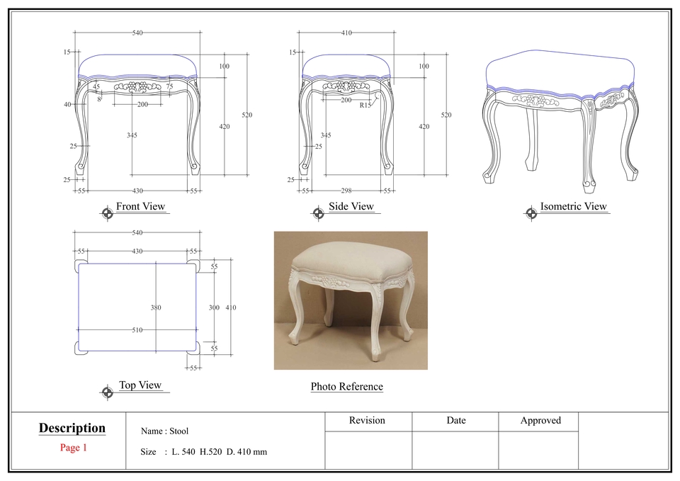 Desain Furniture - Gambar Teknik atau Gambar Kerja Mebel/ Furniture 2D dan 3D - 6