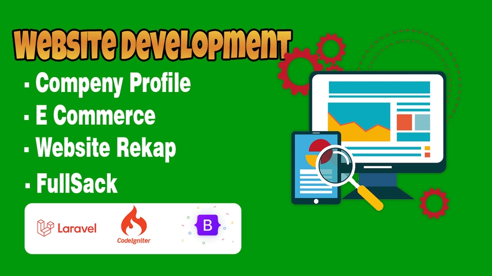 Jasa Pembuatan Website Desa Terpercaya - Website Development kostum profesional (Laravel/Codeigniter 3)