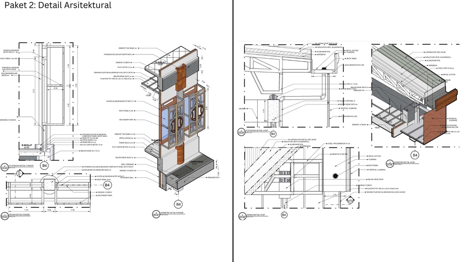 CAD Drawing - Gambar Kerja 2D AutoCad (As Built Drawing) dan Detail Arsitektural - 9