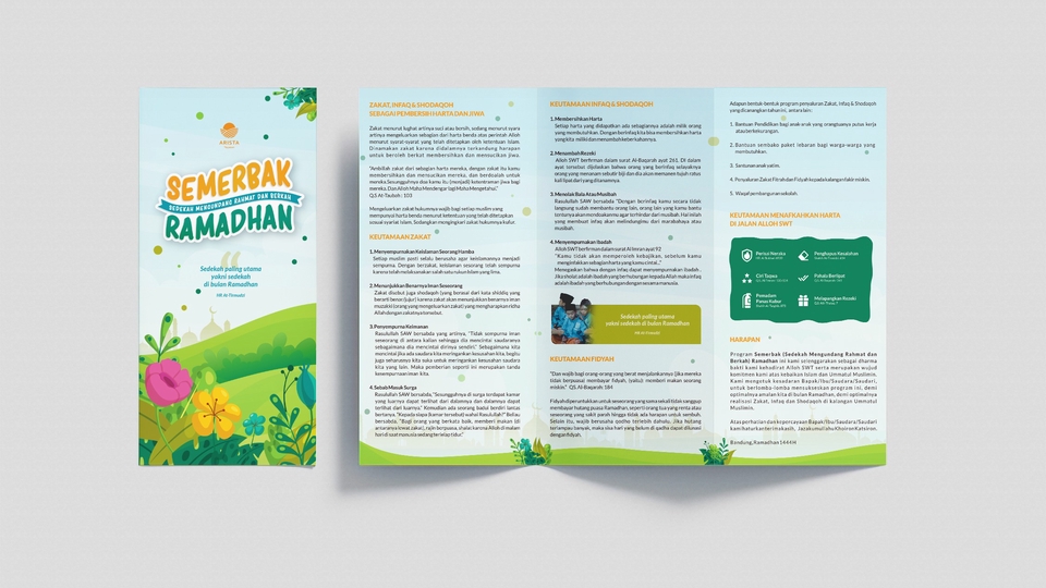 Kartu undangan Ramadan dengan desain unik dan informasi tentang acara