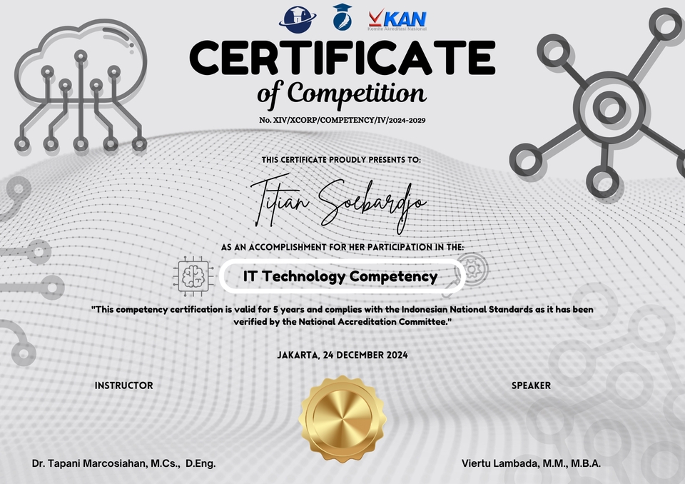 Digital Printing - Template Sertifikat Minimalis Monokrom - 3