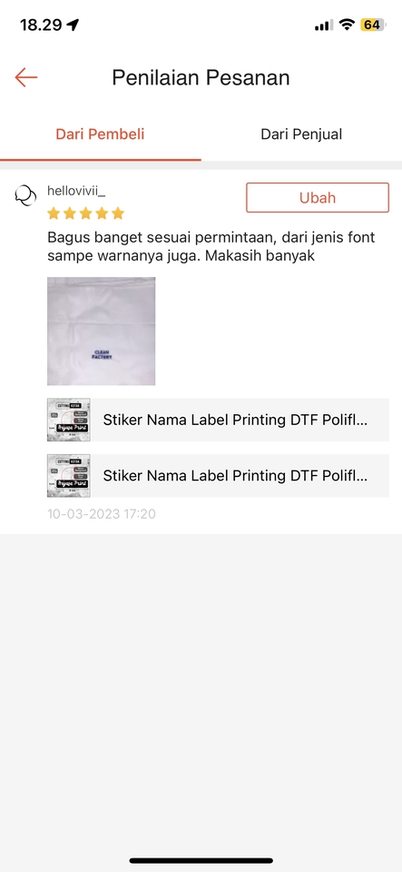 Memberi Review - Review Bintang 5 Tiktok Shop, Shopee, Tokopedia - 4