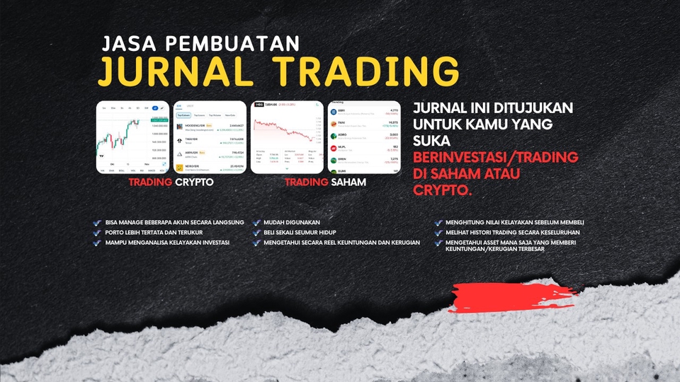 Jasa Lainnya di Web dan Pemrograman - Jurnal Trading (Saham, Crypto, Forex, dll)
