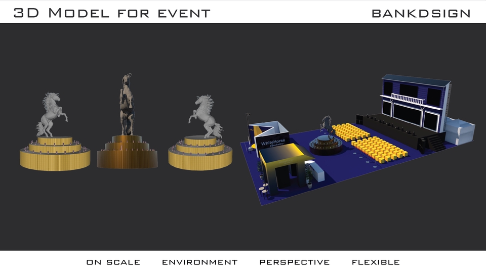 รับทำโมเดล3Dงานอีเว้นท์ ออกแบบบูธแสดงสินค้า