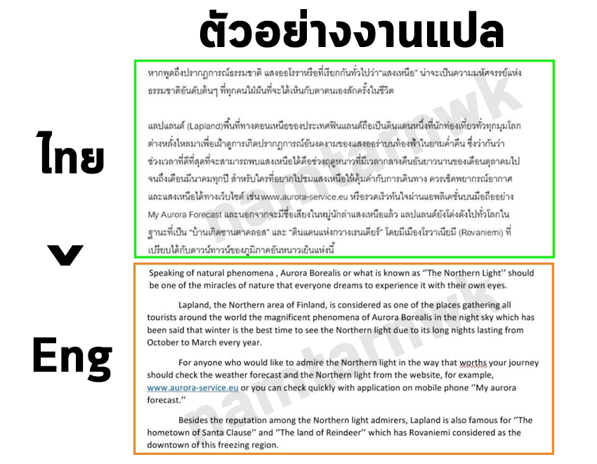 แปลเอกสารภาษาอังกฤษและฝรั่งเศส