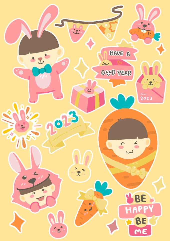 ออกแบบสติ๊กเกอร์ - ออกแบบ Sticker sheets, Sticker Dicut - 19