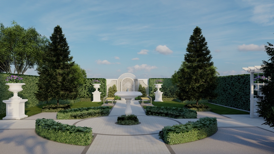 ออกแบบภูมิทัศน์และตกแต่งสวน - Render Exterior Landscape - 3