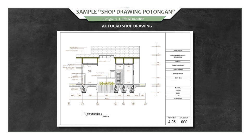 CAD Drawing - Jasa Desain Bangunan Arsitektur 2D & 3D (IMB, Exterior, Interior, Furniture) - 4