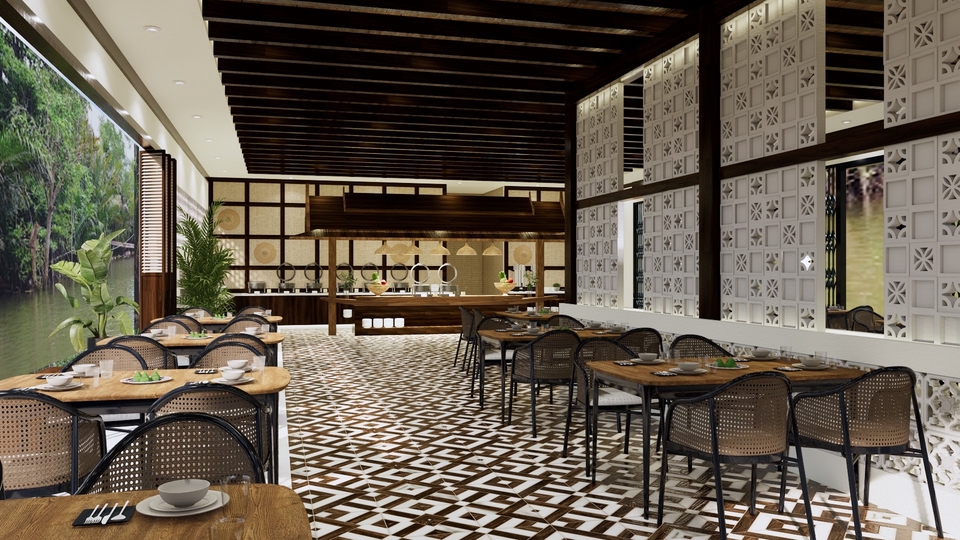 3D Perspective - ออกแบบ 3D render งานบ้าน ร้านอาหาร  - 13