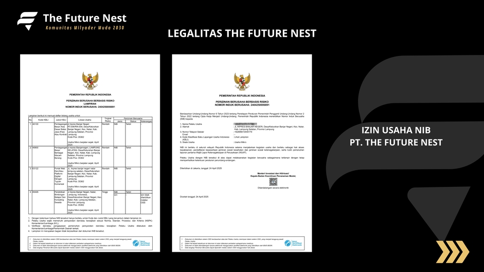 Jasa Desain Presentasi Powerpoint untuk kebutuhan Legalitas Perusahaan, termasuk pembuatan slide presentasi dengan template profesional.