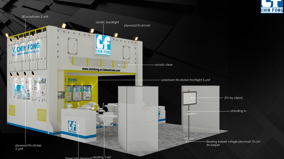 3D & Perspektif - 3D Design Booth Pameran/ Exhibition Booth Berpengalaman  - 1