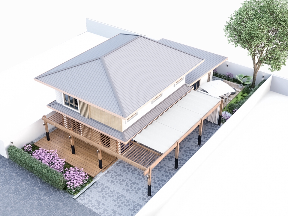 ออกแบบตกแต่งภายในและภายนอก - BIMรับทำด้านออกแบบ 3D render & Drawing & VMU FACADE - 3