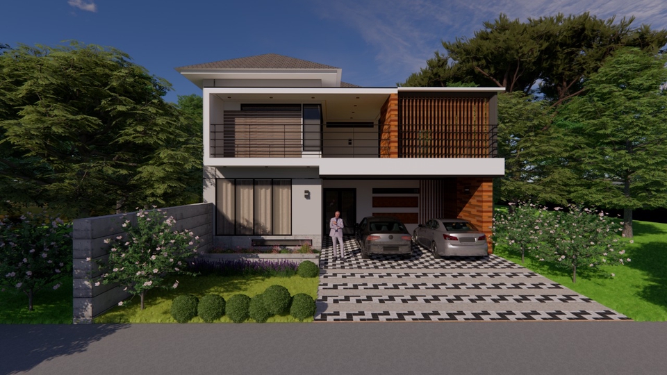 3D & Perspektif - Jasa Cepat Desain 3D modeling eksterior Rumah tinggal, perkantoran, gedung, ruko, cluster - 3