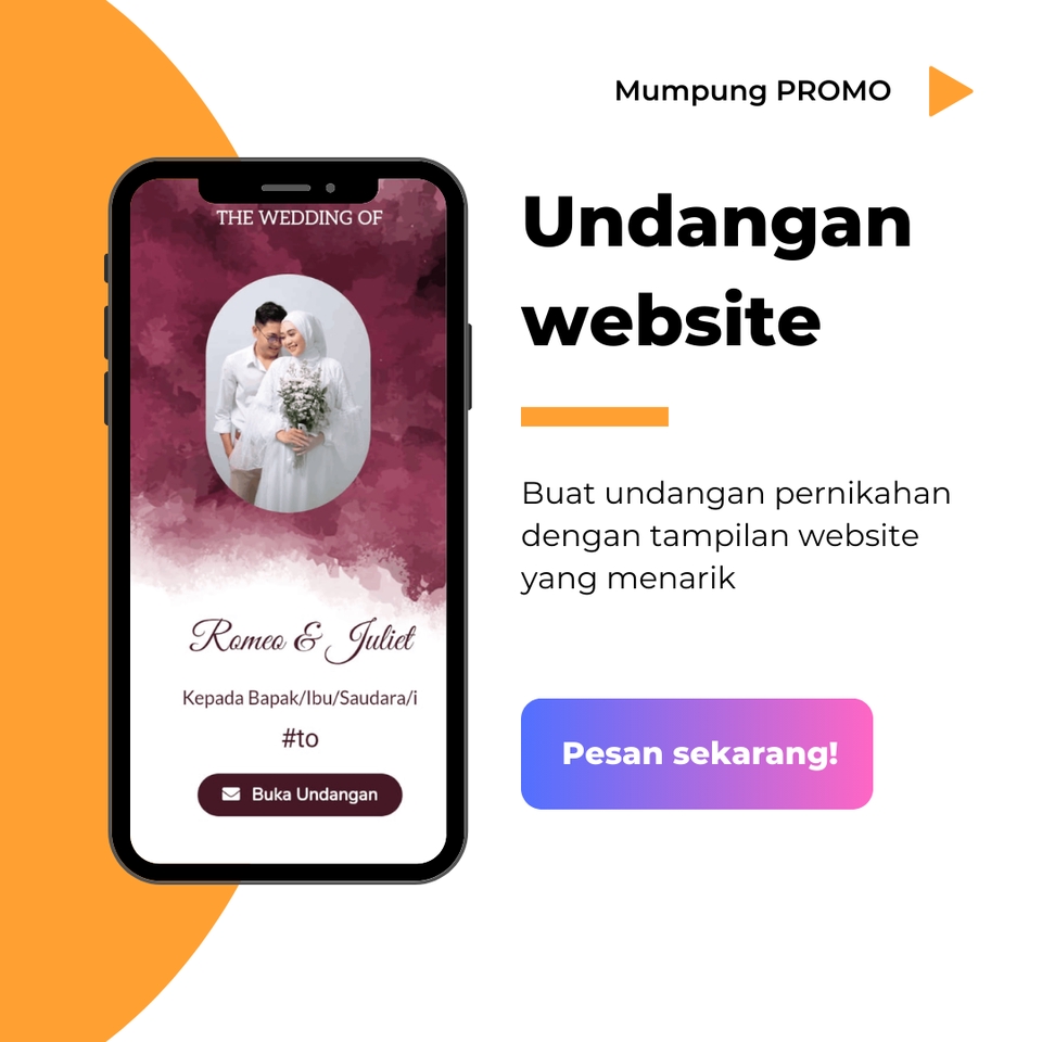 Jasa pembuatan undangan pernikahan dengan desain website unik dan menarik