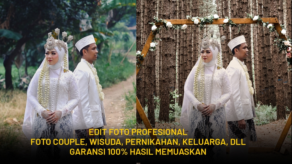 Edit Gambar & Photoshop - Edit foto professional ala studio, foto pernikahan, wisuda, couple, keluarga dll - 1