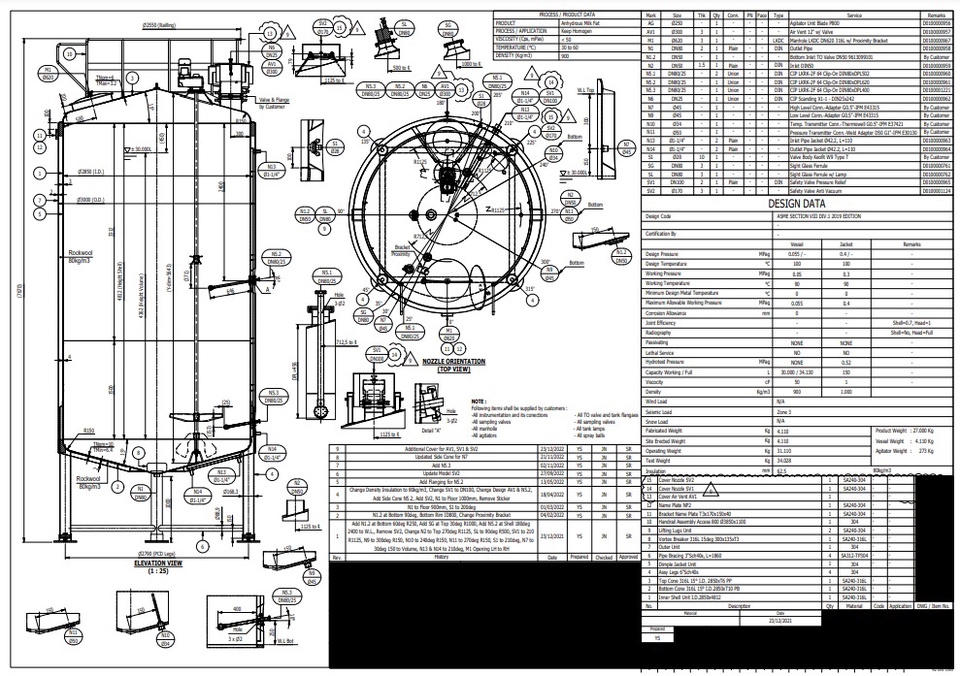 Jasa drafter autocad murah untuk pembuatan gambar desain tangki penyimpanan