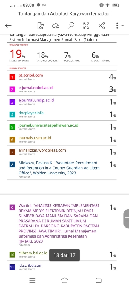 Jasa Proofreading Jurnal dengan Skor Turnitin 19%,  Jasa Editing Bahasa Indonesia, Jasa Cek Plagiarisme Turnitin, Jasa Parafrase  Skripsi