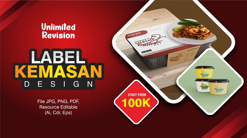 Label & Kemasan - DESIGN LABEL KEMASAN FOOD & DRINK UNLIMITED REVISION - 1