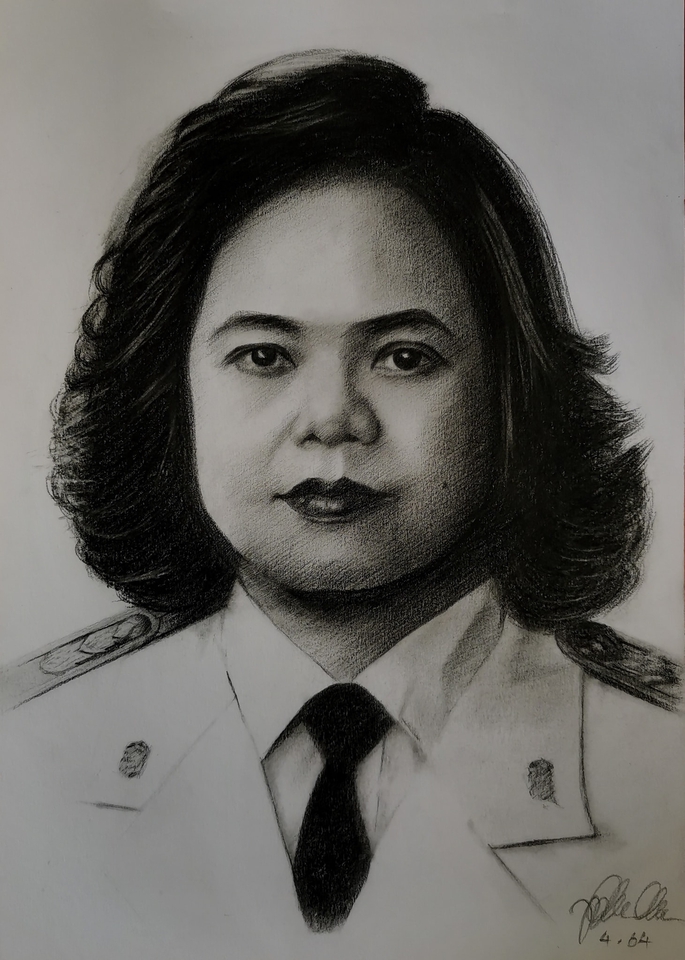วาดภาพเหมือน Portrait - วาดภาพเหมือนลายเส้นดินสอ ขาวดำ - 8