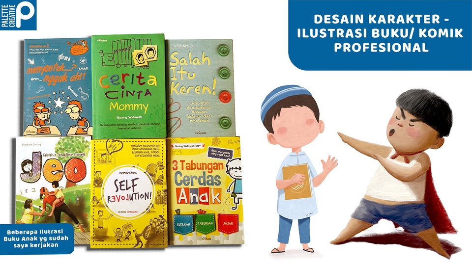 Jasa Desain Maskot dan Karakter Berkualitas - DESAIN KARAKTER - ILUSTRASI BUKU/ KOMIK PROFESIONAL