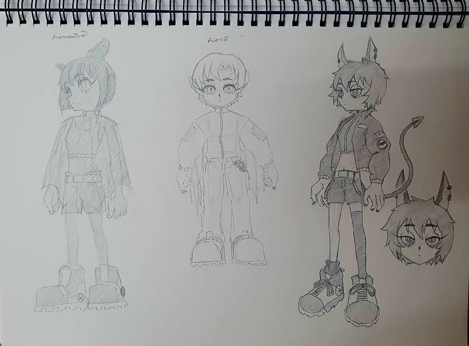 รับวาดรูปการ์ตูนอนิเมะ สไตล์น่ารัก 3 ตัวละคร วาดการ์ตูนจิบิ