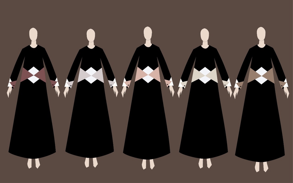 Desain Kaos & Motif - Desain Baju Musilm / Muslimah Fashion Women Abaya Kaftan Gamis - 5