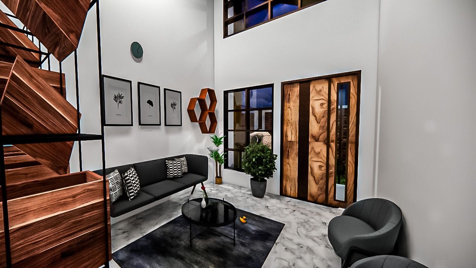Desain interior dan eksterior rumah minimalis modern dengan jasa arsitek dan desainer profesional
