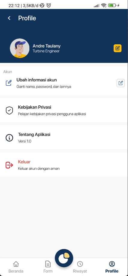 Jasa pembuatan aplikasi Android dengan fitur profil pengguna dan pengaturan akun