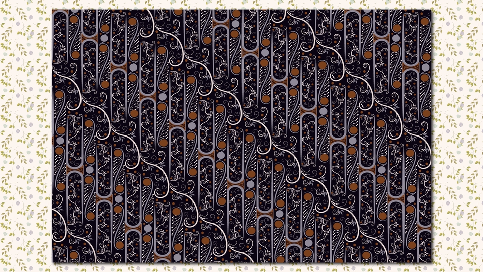 Desain motif batik modern untuk kaos, baju, hijab, dan kerudung