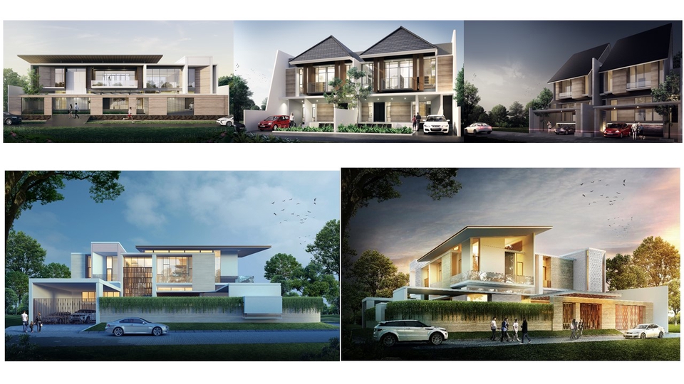 Jasa Desain Eksterior 3D Rumah Minimalis Modern - Interior Desain Arsitektur