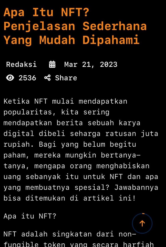 Penulisan Konten - Penulisan Artikel Crypto/Kripto, Blockchain, NFT, Web3 (Bahasa Inggris/Indonesia) - 9