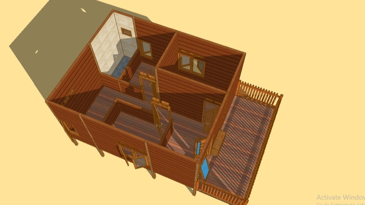 3D & Perspektif - Desain rumah Minimalis 3D dengan SketchUp - 6