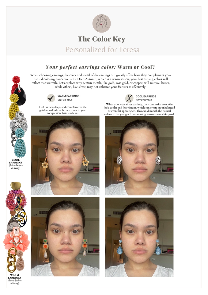 ทำ personal color สำหรับเลือกต่างหูสีที่เหมาะกับโทนสีผิว