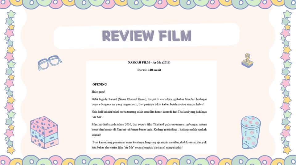 Jasa penulis naskah film freelance di Indonesia, menulis naskah film untuk review film "Ai Ma"