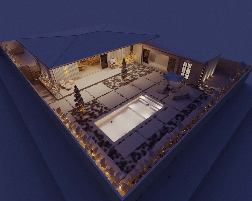 3D & Perspektif - Desain Rumah, Villa pribadi, Ruko, Cafe - 16