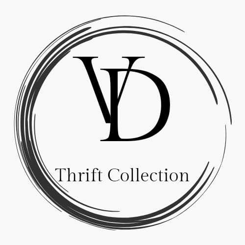 Logo VD Thrift Collection, desain logo untuk bisnis thrift shop.