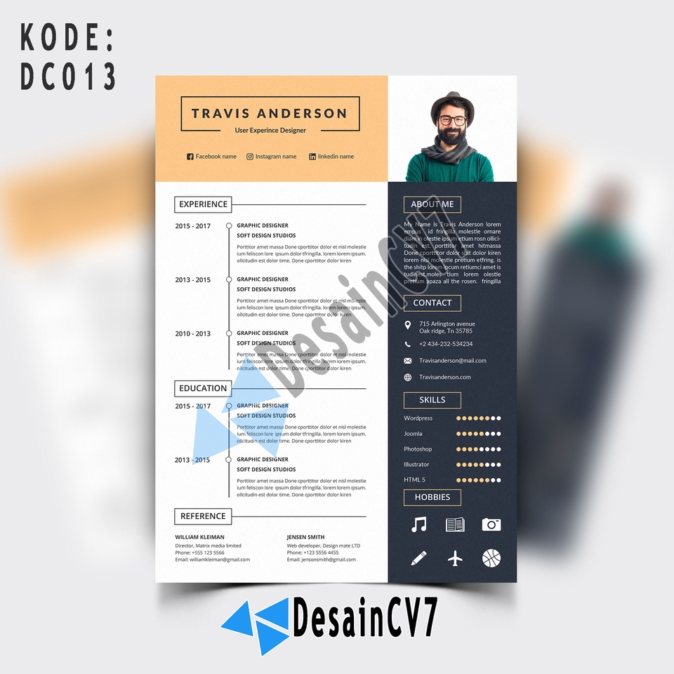 Portfolio & Resume - Desain Curriculum Vitae (CV) Proses 1 Hari - 3