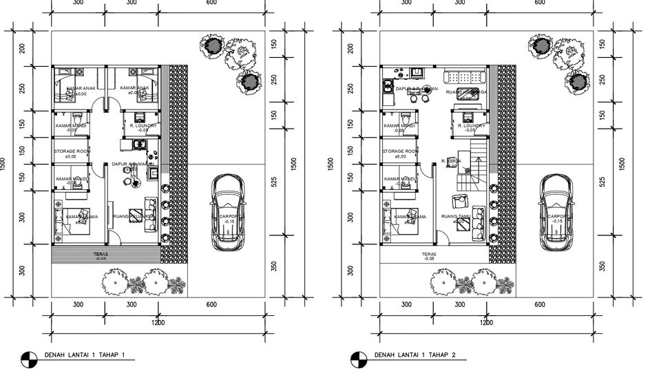 Jasa Gambar AutoCAD & Drafter Arsitektur Interior - Gambar Desain Denah Rumah 2D & 3D