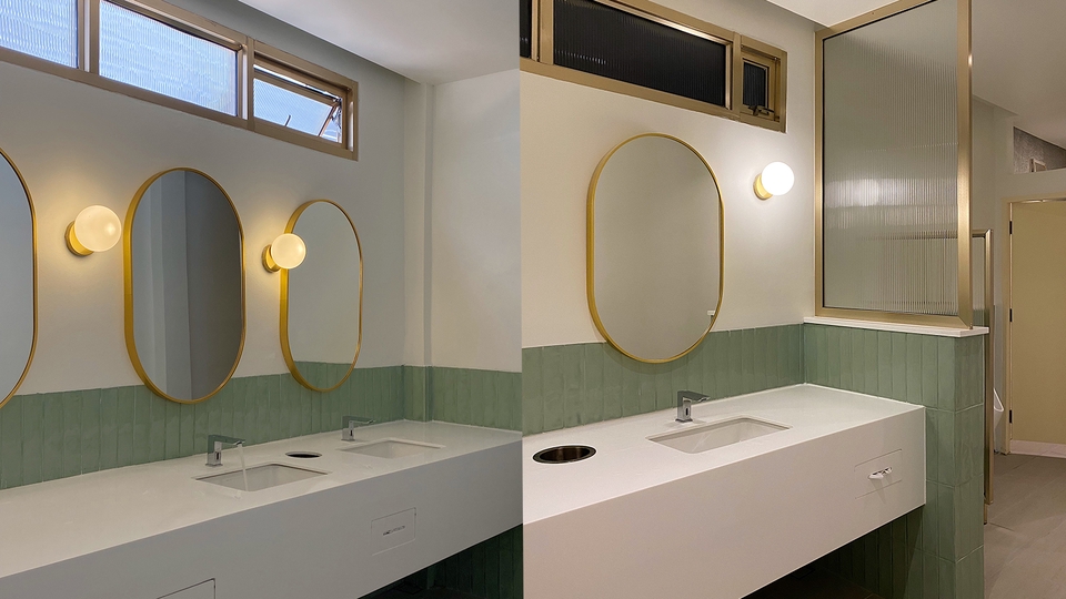 รับออกแบบตกแต่งภายในห้องน้ำแบบโมเดิร์น สวยงามทันสมัย เหมาะสำหรับบ้าน คอนโด รีโนเวทห้องน้ำ