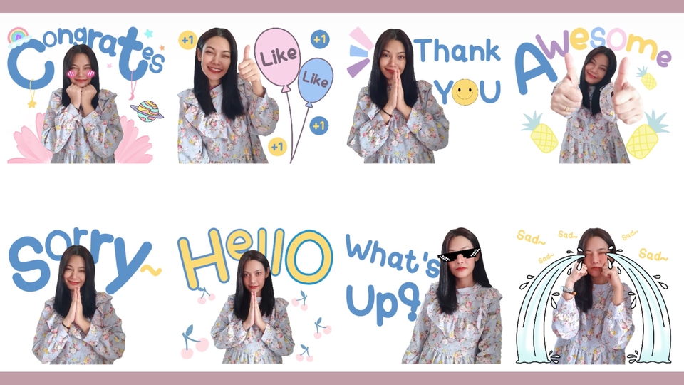 ออกแบบสติ๊กเกอร์ไลน์ สติ๊กเกอร์ไลน์น่ารัก สติ๊กเกอร์ไลน์ภาพถ่าย ออกแบบสติ๊กเกอร์ไลน์ตัวละคร เสมือนจริง