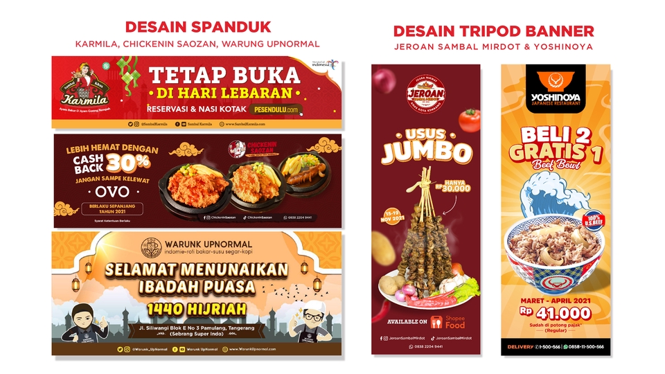 Digital Printing - Desain Media Cetak (Flyer, Spanduk, T-Banner, Brosur, Backdrop) - 3