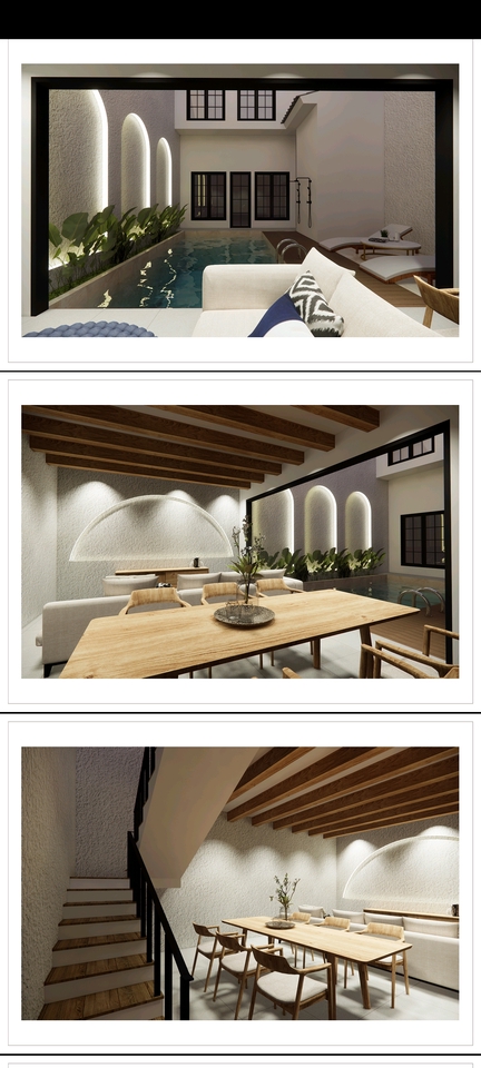 Jasa desain interior minimalis untuk rumah, cafe dan kantor, dengan desain 3d dan rendering 3d.