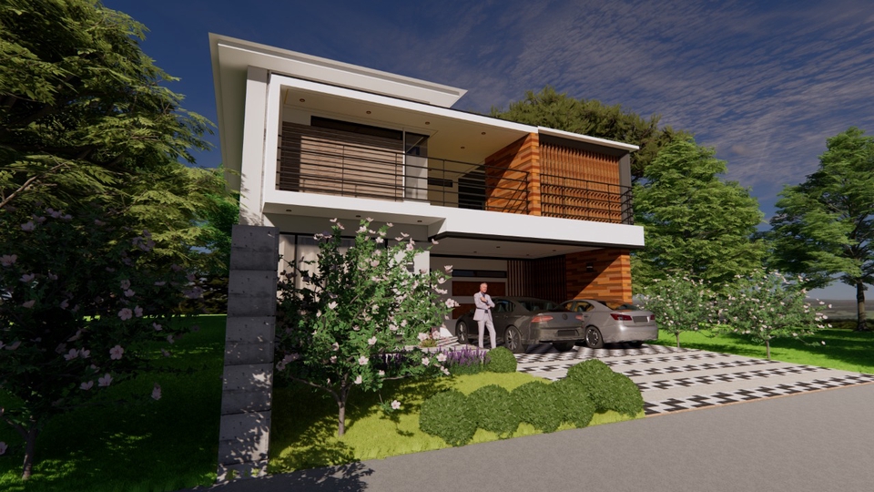 3D & Perspektif - Jasa Cepat Desain 3D modeling eksterior Rumah tinggal, perkantoran, gedung, ruko, cluster - 5