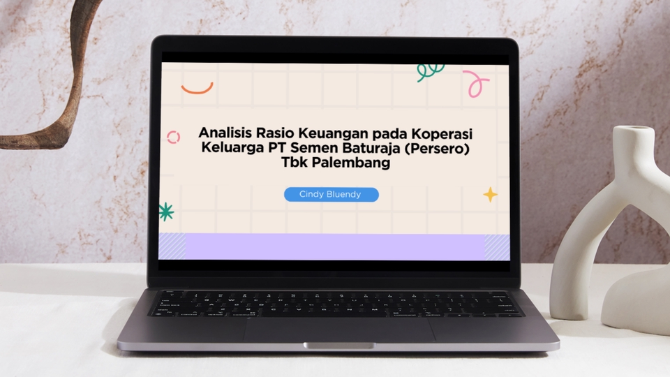 Jasa pembuatan presentasi powerpoint untuk analisis rasio keuangan pada koperasi keluarga PT Semen Baturaja (Persero) Tbk Palembang.