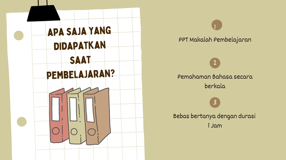 Belajar Online: Apa Saja yang Didapatkan Saat Pembelajaran? PPT Makalah, Pemahaman Bahasa Berkala, Bebas Bertanya, 1 Jam