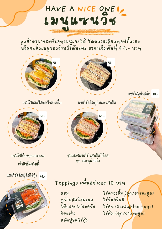 ออกแบบเมนูแซนวิชน่าทานด้วย Canva ทำโปสเตอร์เมนูอาหารไทยน่าสนใจ